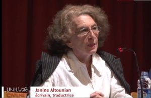 Rencontre avec Janine Altounian à l’institut français d’Istanbul le 13 mai 2014 : « Patrimoine traumatique et son étude analytique” avec la psychanalyste Bella Habip